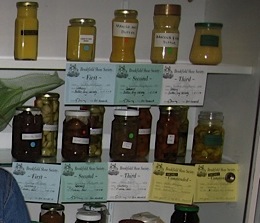 preserves jars on display